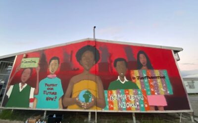 The #CancelCoal Case Mural by artist Breeze Yoko and African Climate Alliance